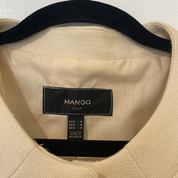 MANGO Suit Jacket Cream USM - Picture 3 of 4